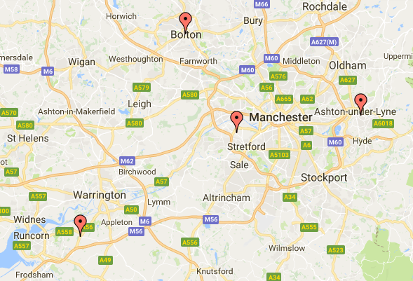 Locations of Manchester self defence classes